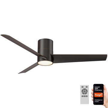 Immax NEO 07135-B - LED Dimmable ceiling fan FRESH LED/18W/230V Wi-Fi Tuya black + remote control