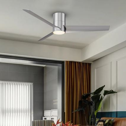 Immax NEO 07135-S - LED Ceiling fan FRESH LED/18W/230V Wi-Fi Tuya matte chrome + remote control