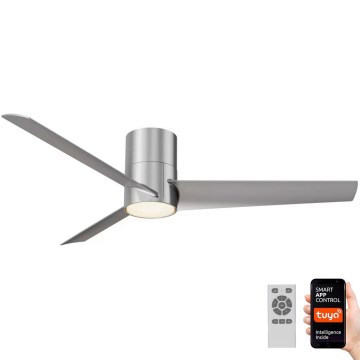 Immax NEO 07135-S - LED Dimmable ceiling fan FRESH LED/18W/230V Wi-Fi Tuya matte chrome + remote control