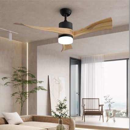 Immax NEO 07136-B - LED Dimmable ceiling fan SOFISTICADO LED/18W/230V oak Wi-Fi Tuya + remote control