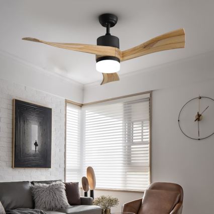 Immax NEO 07136-B - LED Dimmable ceiling fan SOFISTICADO LED/18W/230V oak Wi-Fi Tuya + remote control