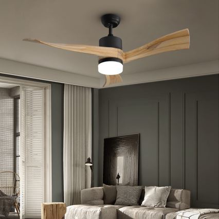Immax NEO 07136-B - LED Dimmable ceiling fan SOFISTICADO LED/18W/230V oak Wi-Fi Tuya + remote control