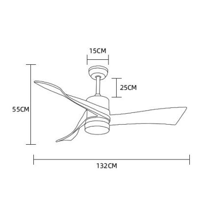 Immax NEO 07136-B - LED Dimmable ceiling fan SOFISTICADO LED/18W/230V oak Wi-Fi Tuya + remote control