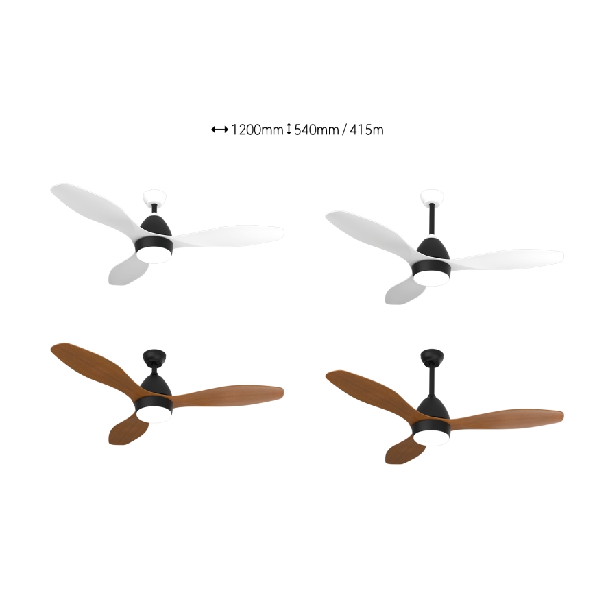 Immax NEO 07141-B - LED Ceiling fan NEO LITE FRESCO LED/18W/230V Tuya Wi-Fi black/brown+ remote control