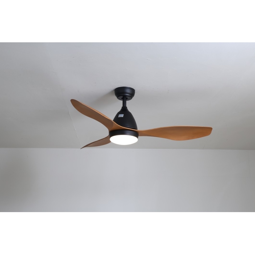 Immax NEO 07141-B - LED Ceiling fan NEO LITE FRESCO LED/18W/230V Tuya Wi-Fi black/brown+ remote control