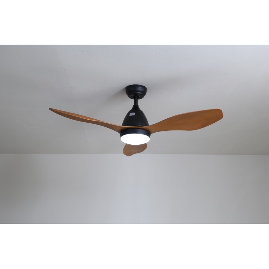 Immax NEO 07141-B - LED Ceiling fan NEO LITE FRESCO LED/18W/230V Tuya Wi-Fi black/brown+ remote control