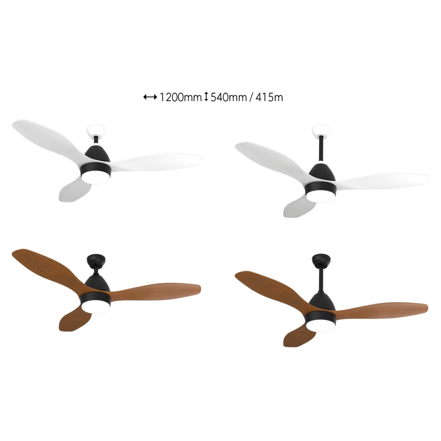 Immax NEO 07141-B - LED Ceiling fan NEO LITE FRESCO LED/18W/230V Tuya Wi-Fi black/brown+ remote control