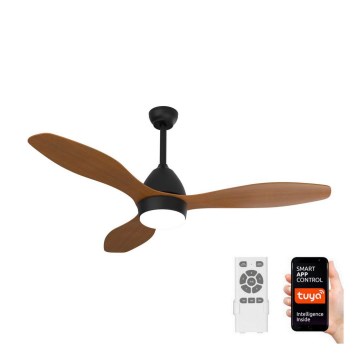 Immax NEO 07141-B - LED Ceiling fan NEO LITE FRESCO LED/18W/230V Tuya Wi-Fi black/brown+ remote control