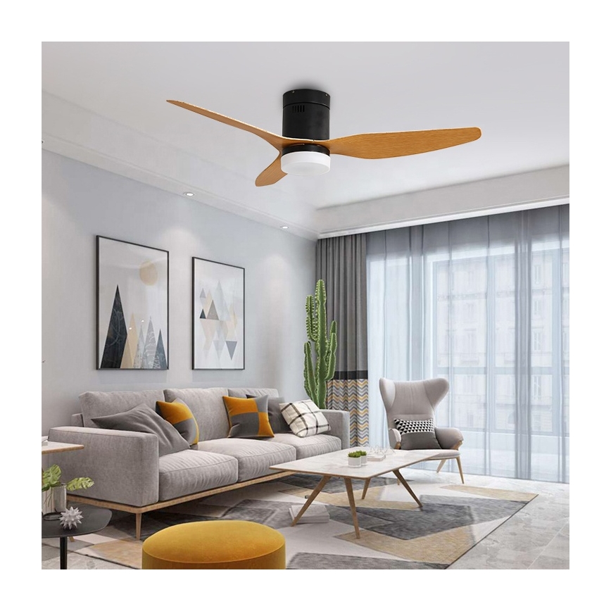 Immax NEO 07142-B - LED Ceiling fan NEO LITE VENTO LED/18W/230V Tuya Wi-Fi black/wood + remote control