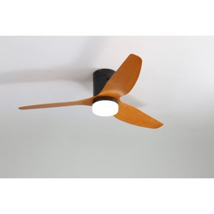 Immax NEO 07142-B - LED Ceiling fan NEO LITE VENTO LED/18W/230V Tuya Wi-Fi black/wood + remote control