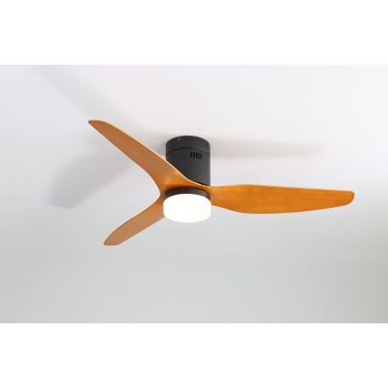 Immax NEO 07142-B - LED Ceiling fan NEO LITE VENTO LED/18W/230V Tuya Wi-Fi black/wood + remote control