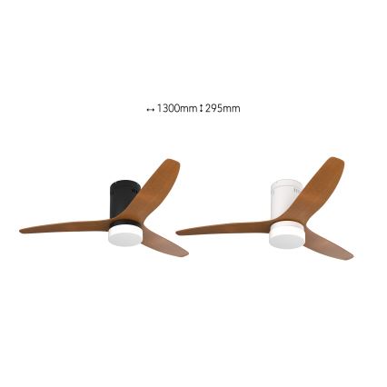 Immax NEO 07142-B - LED Ceiling fan NEO LITE VENTO LED/18W/230V Tuya Wi-Fi black/wood + remote control