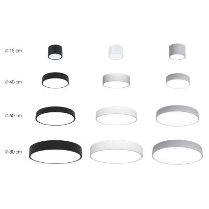 Immax NEO 07143-GR15BD - SET 2x LED Dimmable ceiling light RONDATE LED/12W/230V Tuya grey + remote control