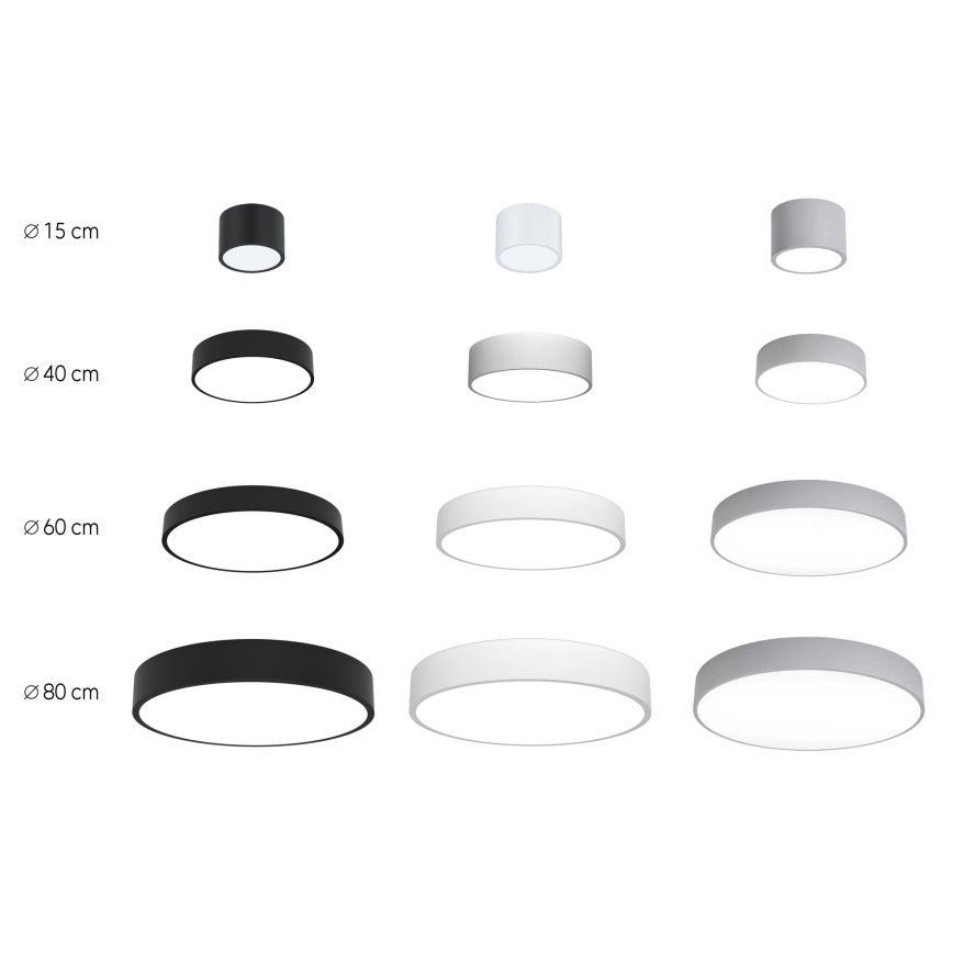 Immax NEO 07143-GR15BD - SET 2x LED Dimmable ceiling light RONDATE LED/12W/230V Tuya grey + remote control
