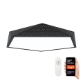 Immax NEO 07151-B80 - LED Dimmable ceiling light BRILIANT LED/56W/230V Wi-Fi Tuya black + remote control
