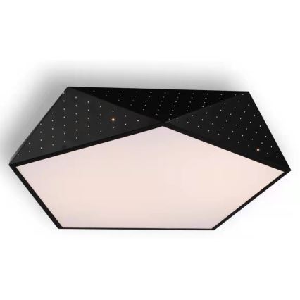 Immax NEO 07151-B80 - LED Dimmable ceiling light BRILIANT LED/56W/230V Wi-Fi Tuya black + remote control