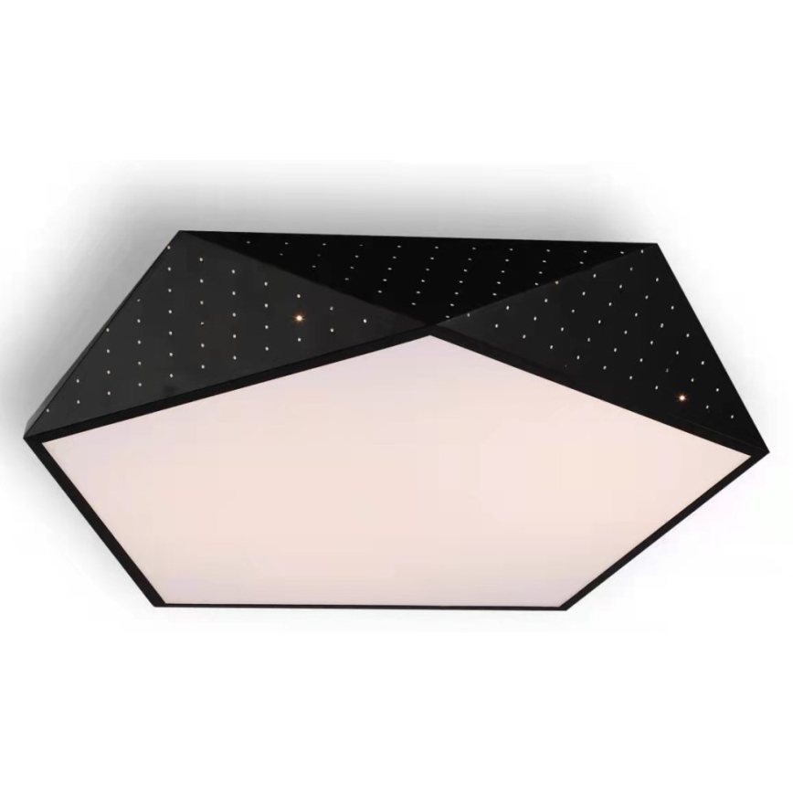 Immax NEO 07151-B80 - LED Dimmable ceiling light BRILIANT LED/56W/230V Wi-Fi Tuya black + remote control