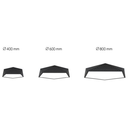 Immax NEO 07151-B80 - LED Dimmable ceiling light BRILIANT LED/56W/230V Wi-Fi Tuya black + remote control