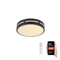 Immax NEO 07152-B40 - LED Dimmable ceiling light NEO LITE PERFECTO LED/24W/230V Wi-Fi Tuya black + remote control