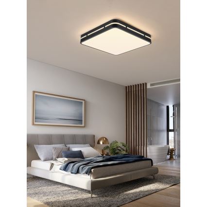 Immax NEO 07154-B30 - LED Dimmable ceiling light NEO LITE PERFECTO LED/24W/230V Wi-Fi Tuya black + remote control