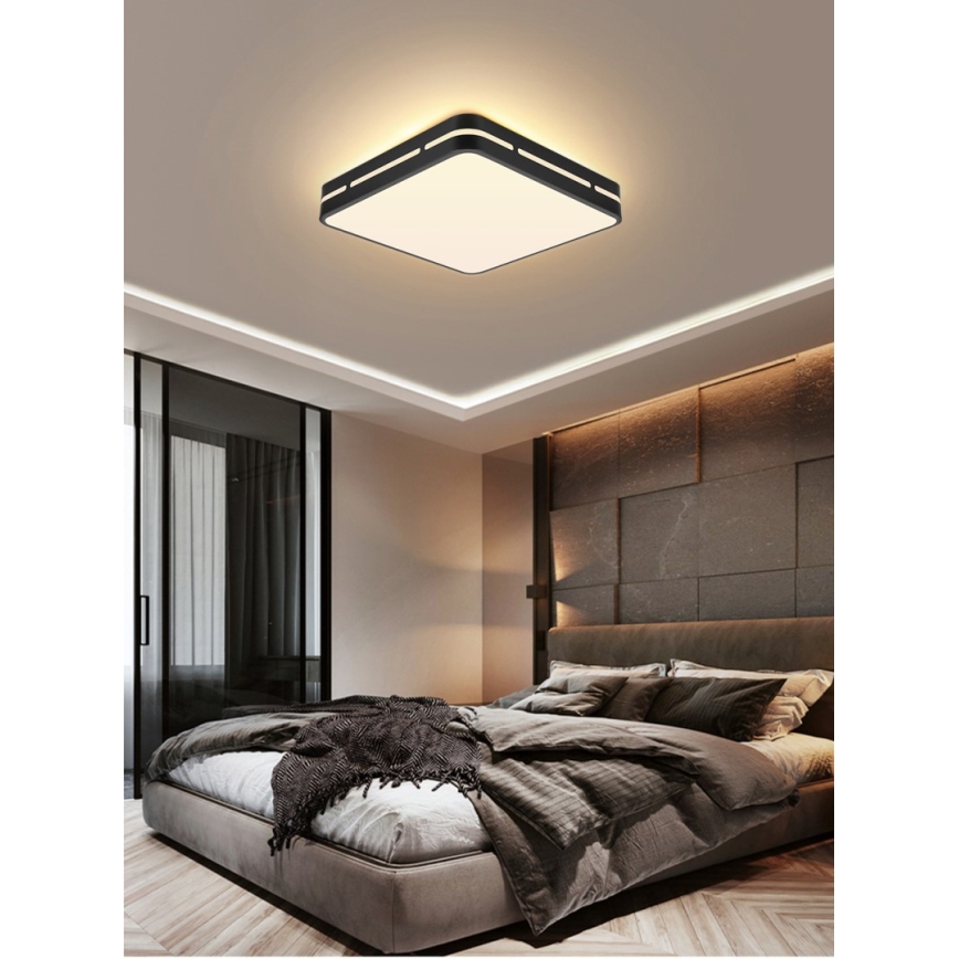 Immax NEO 07154-B30 - LED Dimmable ceiling light NEO LITE PERFECTO LED/24W/230V Wi-Fi Tuya black + remote control