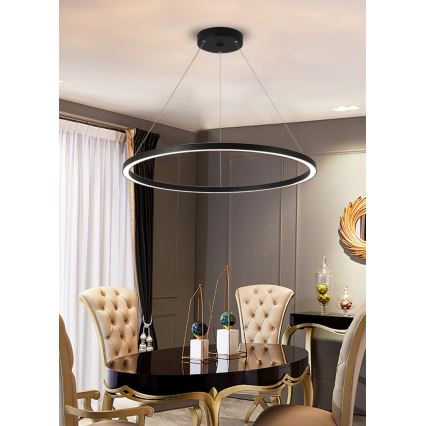 Immax NEO 07158-B80 - LED Dimmable chandelier on a string FINO LED/60W/230V Tuya black + remote control