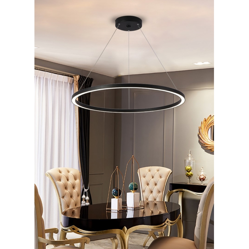 Immax NEO 07158-B80 - LED Dimmable chandelier on a string FINO LED/60W/230V Tuya black + remote control
