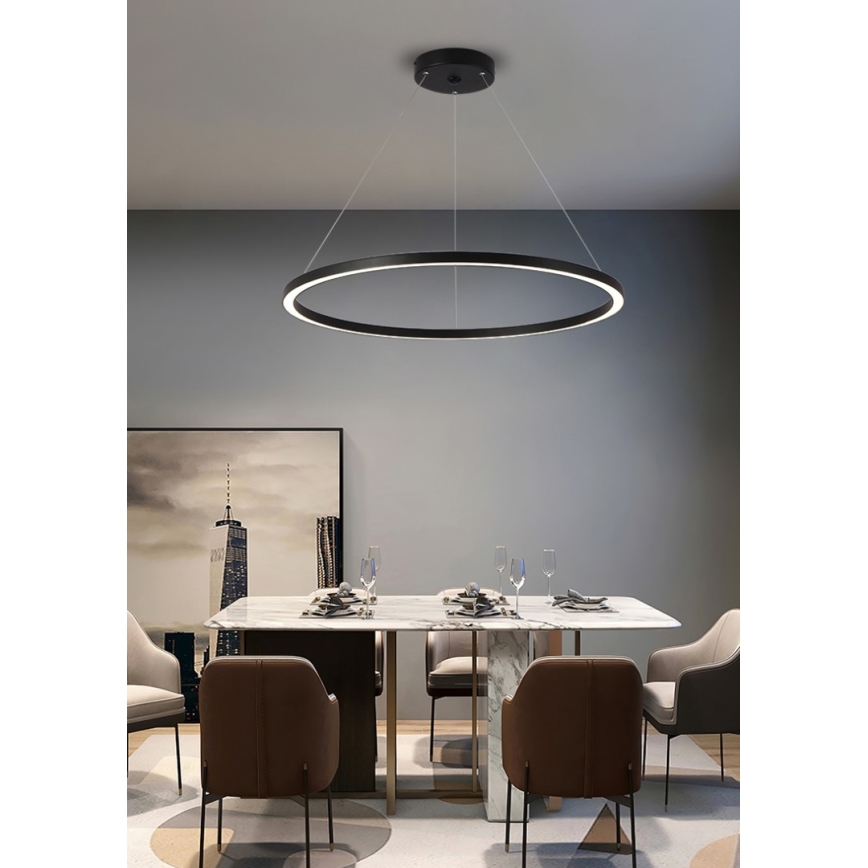 Immax NEO 07158-B80 - LED Dimmable chandelier on a string FINO LED/60W/230V Tuya black + remote control
