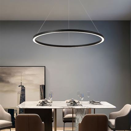Immax NEO 07158-B80 - LED Dimmable chandelier on a string FINO LED/60W/230V Tuya black + remote control