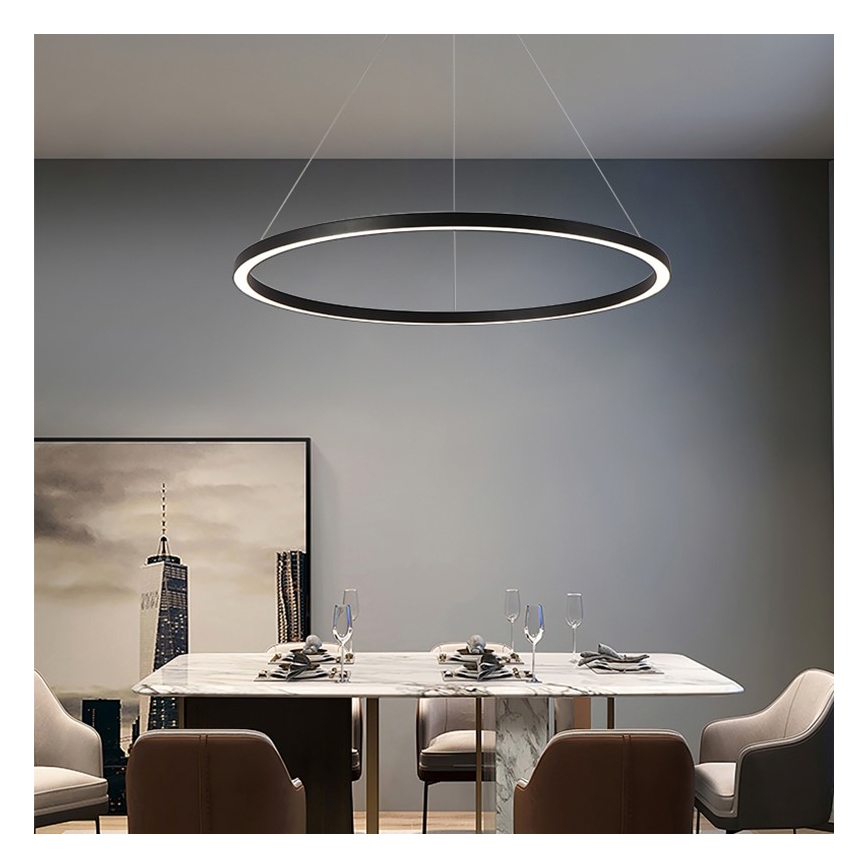 Immax NEO 07158-B80 - LED Dimmable chandelier on a string FINO LED/60W/230V Tuya black + remote control