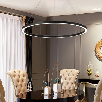 Immax NEO 07158-B80 - LED Dimmable chandelier on a string FINO LED/60W/230V Tuya black + remote control