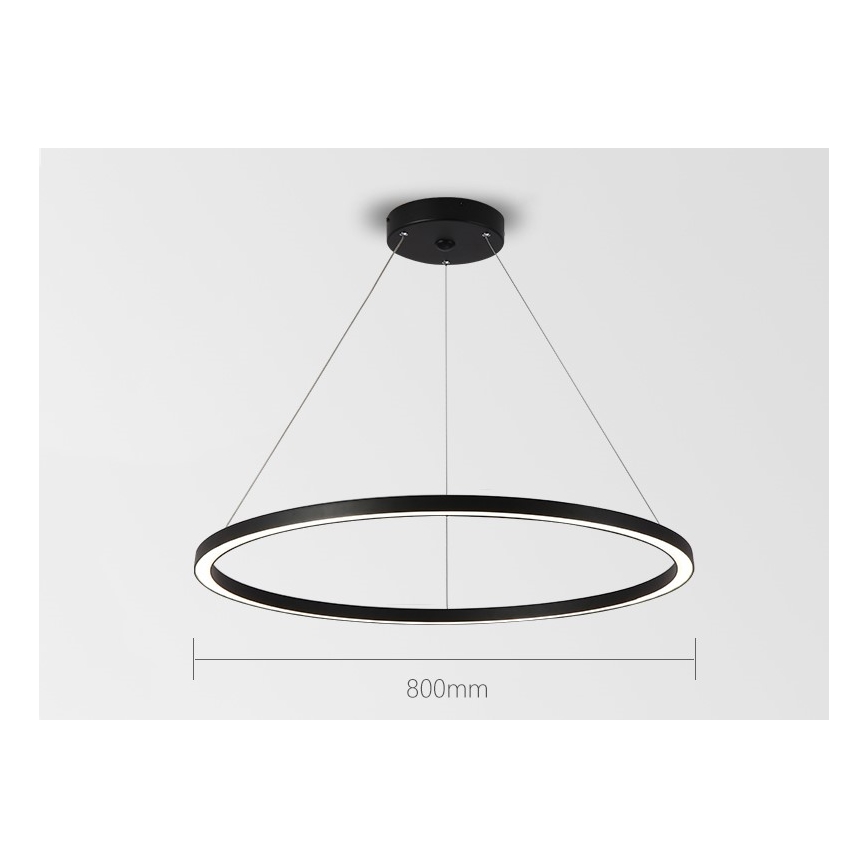 Immax NEO 07158-B80 - LED Dimmable chandelier on a string FINO LED/60W/230V Tuya black + remote control