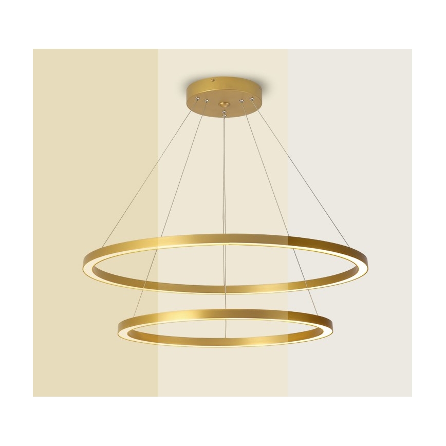 Immax NEO 07159-G80-60 - LED Dimmable chandelier on a string FINO LED/93W/230V Tuya gold + remote control
