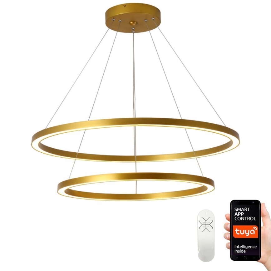 Immax NEO 07159-G80-60 - LED Dimmable chandelier on a string FINO LED/93W/230V Tuya gold + remote control