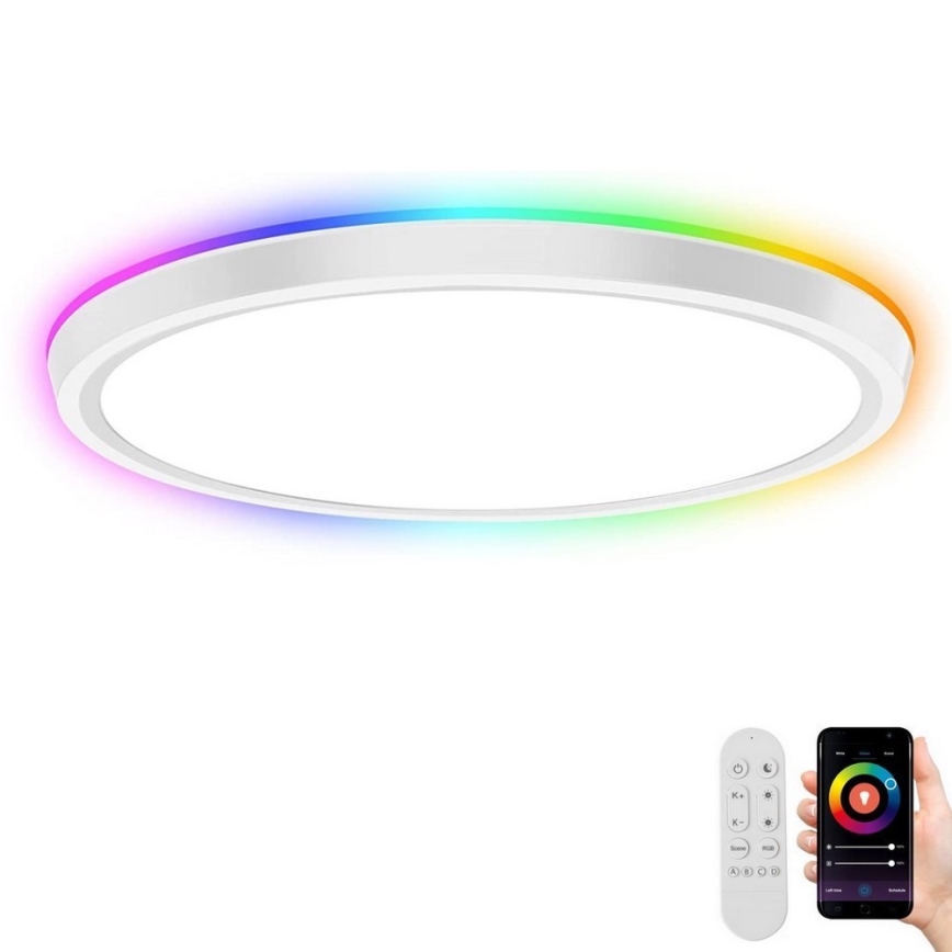 Immax NEO 07164-40 - LED RGB+CCT Dimmable ceiling light NEO LITE TUDO LED/50W/230V Wi-Fi Tuya +remote control