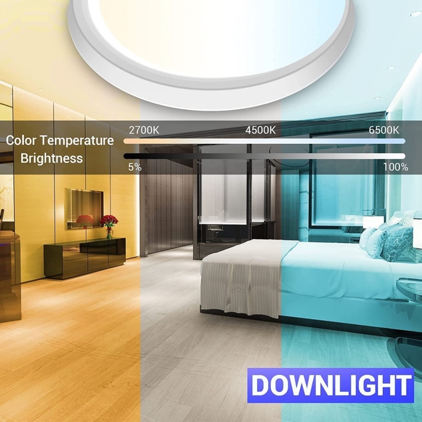 Immax NEO 07164-40 - LED RGB+CCT Dimmable ceiling light NEO LITE TUDO LED/50W/230V Wi-Fi Tuya +remote control