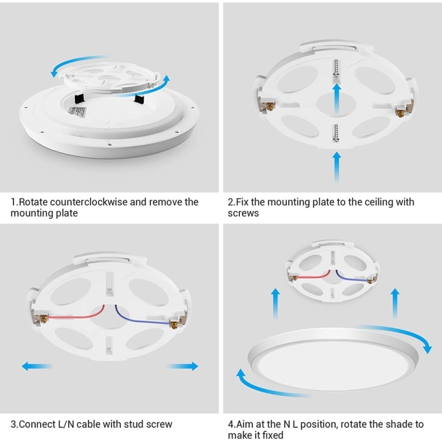 Immax NEO 07164-40 - LED RGB+CCT Dimmable ceiling light NEO LITE TUDO LED/50W/230V Wi-Fi Tuya +remote control