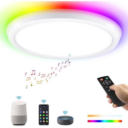 Immax NEO 07164-40 - LED RGB+CCT Dimmable ceiling light NEO LITE TUDO LED/50W/230V Wi-Fi Tuya +remote control
