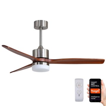 Immax NEO 07165-S - LED Ceiling fan ELEGANTE LED/18W/230V oak Wi-Fi Tuya + remote control