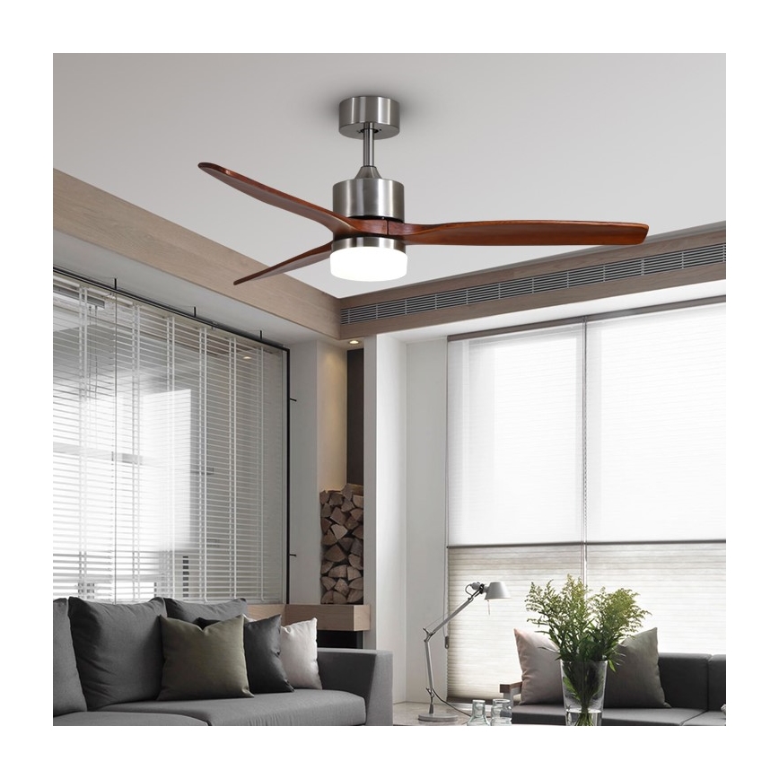 Immax NEO 07165-S - LED Ceiling fan ELEGANTE LED/18W/230V oak Wi-Fi Tuya + remote control