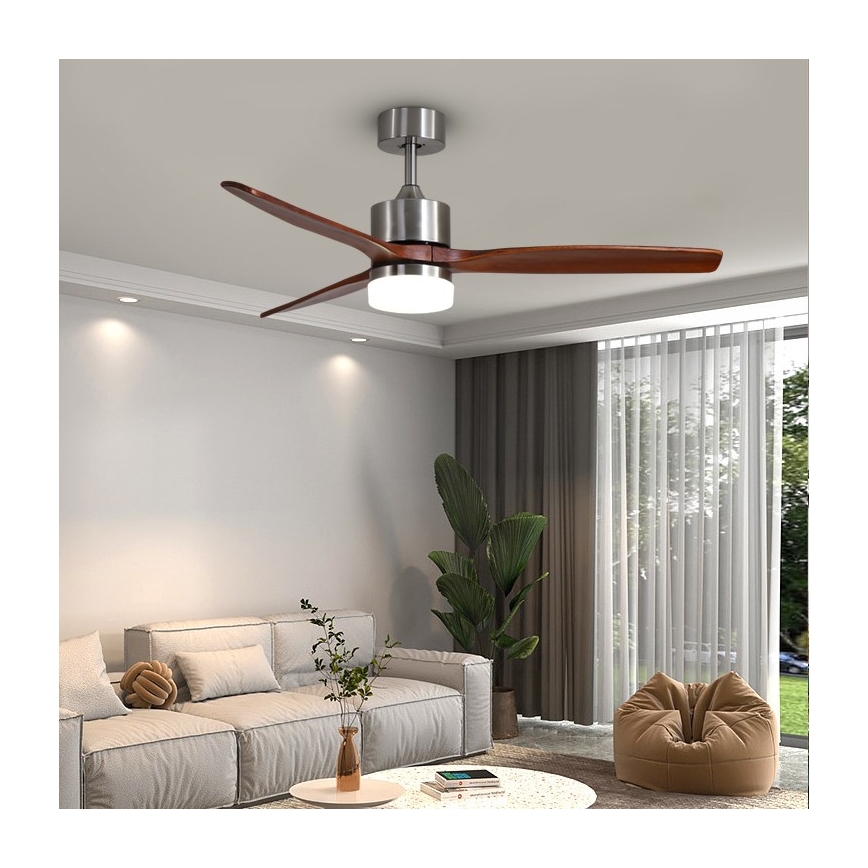 Immax NEO 07165-S - LED Ceiling fan ELEGANTE LED/18W/230V oak Wi-Fi Tuya + remote control