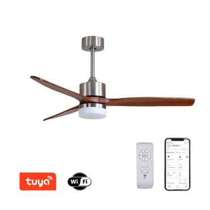 Immax NEO 07165-S - LED Ceiling fan ELEGANTE LED/18W/230V oak Wi-Fi Tuya + remote control