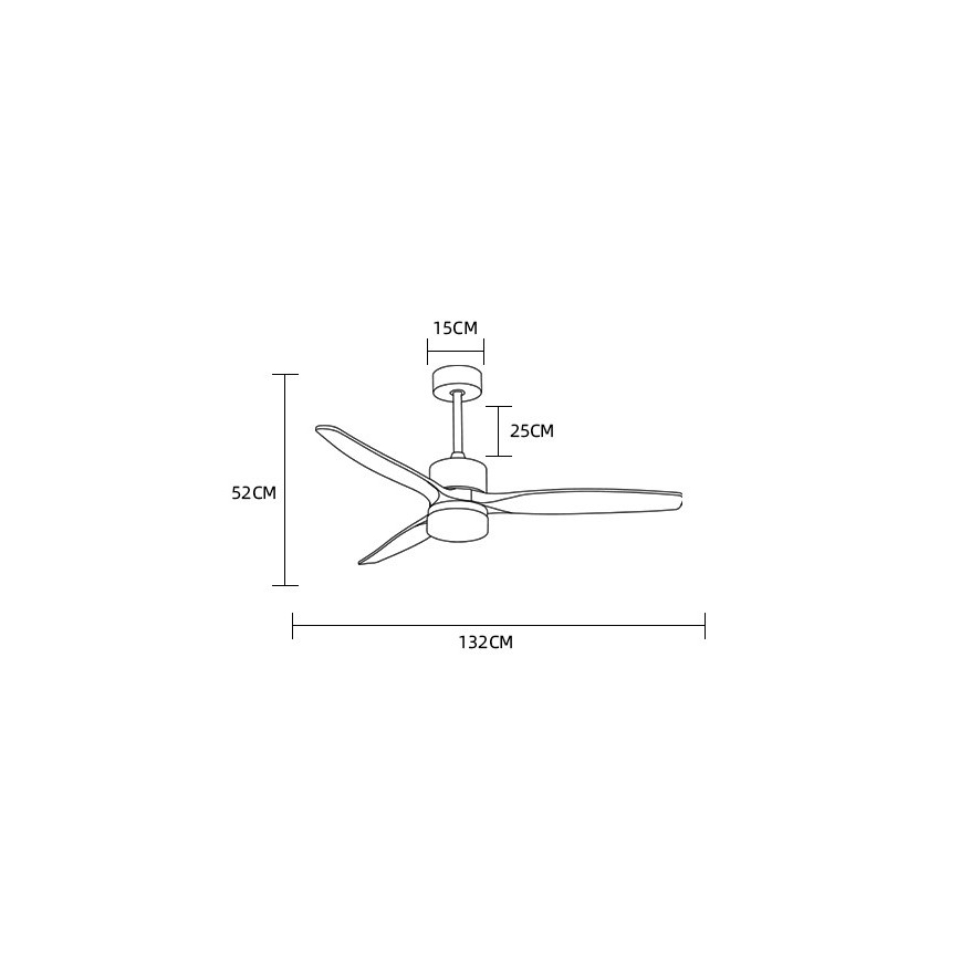 Immax NEO 07165-S - LED Ceiling fan ELEGANTE LED/18W/230V oak Wi-Fi Tuya + remote control