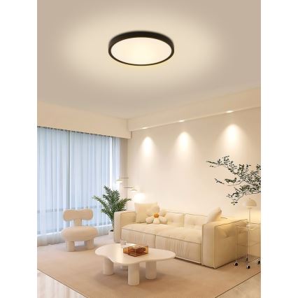 Immax NEO 07166-B40 - LED RGB+CCT Dimmable ceiling light NEO LITE TUDO LED/50W/230V Wi-Fi Tuya black + remote control