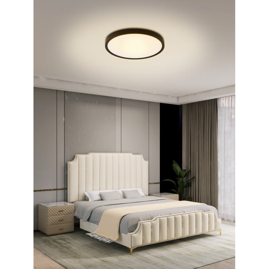 Immax NEO 07166-B40 - LED RGB+CCT Dimmable ceiling light NEO LITE TUDO LED/50W/230V Wi-Fi Tuya black + remote control