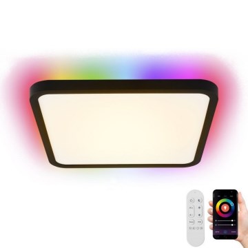 Immax NEO 07167-B40 - LED RGB+CCT Dimmable ceiling light NEO LITE TUDO LED/50W/230V Wi-Fi Tuya black + remote control