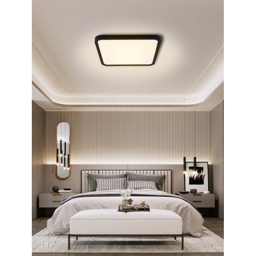 Immax NEO 07167-B40 - LED RGB+CCT Dimmable ceiling light NEO LITE TUDO LED/50W/230V Wi-Fi Tuya black + remote control