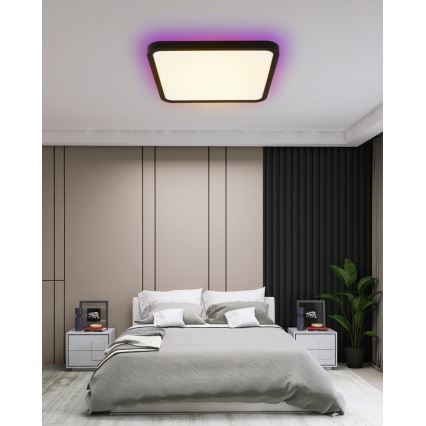 Immax NEO 07167-B40 - LED RGB+CCT Dimmable ceiling light NEO LITE TUDO LED/50W/230V Wi-Fi Tuya black + remote control