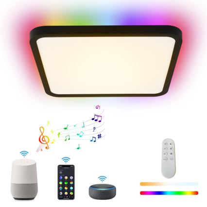 Immax NEO 07167-B40 - LED RGB+CCT Dimmable ceiling light NEO LITE TUDO LED/50W/230V Wi-Fi Tuya black + remote control