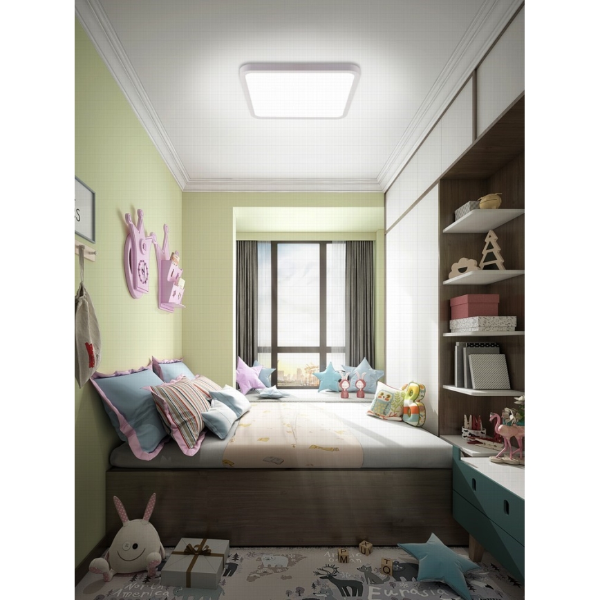 Immax NEO 07168-W40 - LED RGB+CCT Dimmable ceiling light NEO LITE TUDO LED/50W/230V Wi-Fi Tuya white + remote control